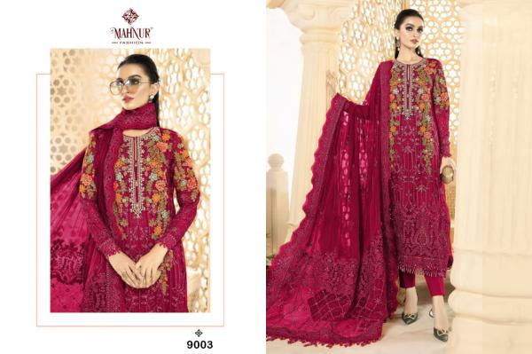 Mahnur 9 Embroidery georgette Designer Pakistani Suit Collection